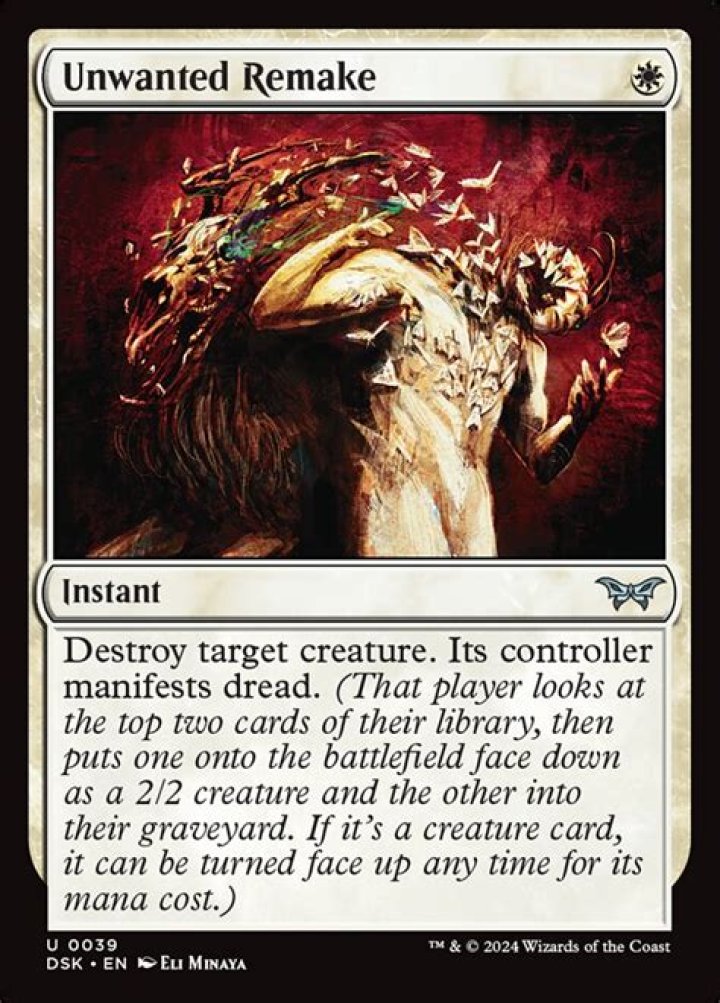 Can you look at a manifested card?