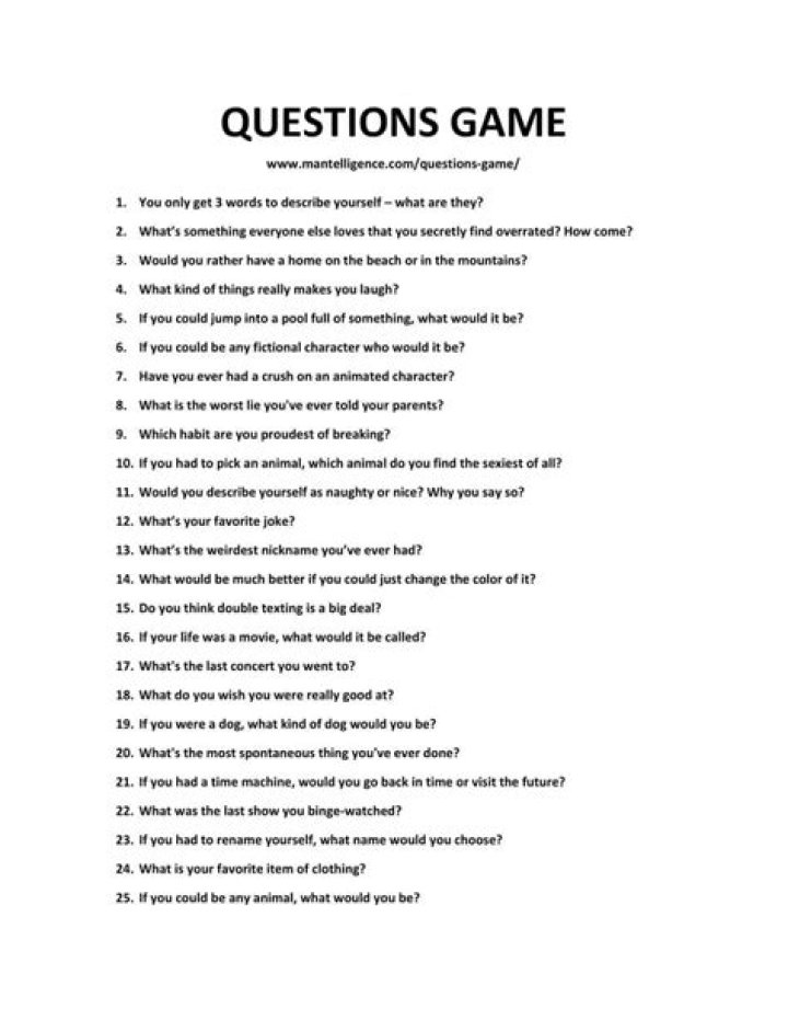 What is the 21 question game?